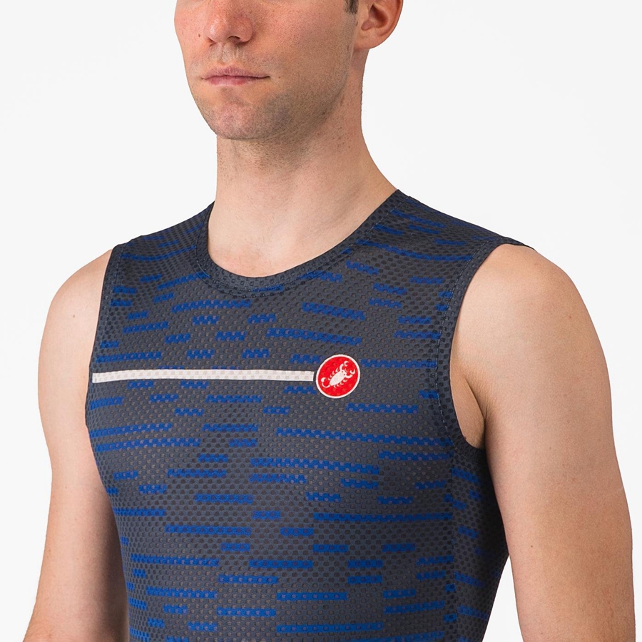 Castelli INSIDER SLEEVELESS Men Jersey Blue | FG1359678