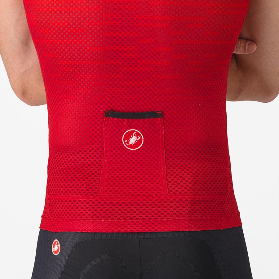 Castelli INSIDER SLEEVELESS Men Jersey Dark Red | XQ3760918