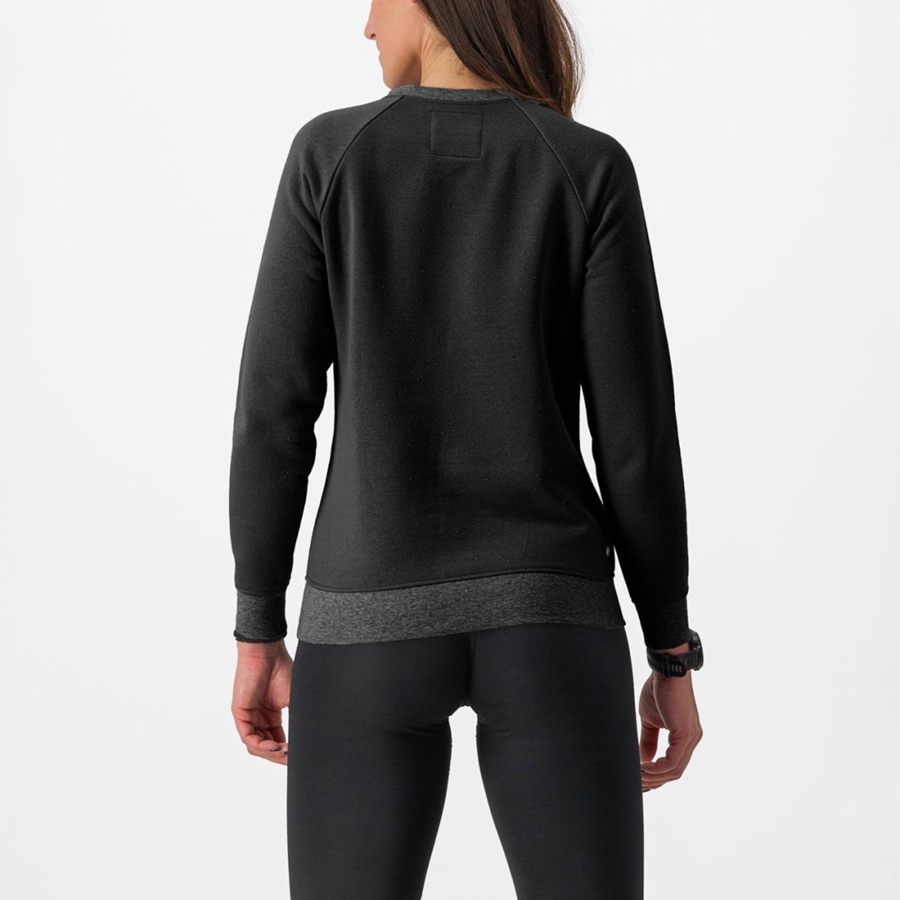 Castelli LOGO W SWEATSHIRT Women Casual Black | AR3708916