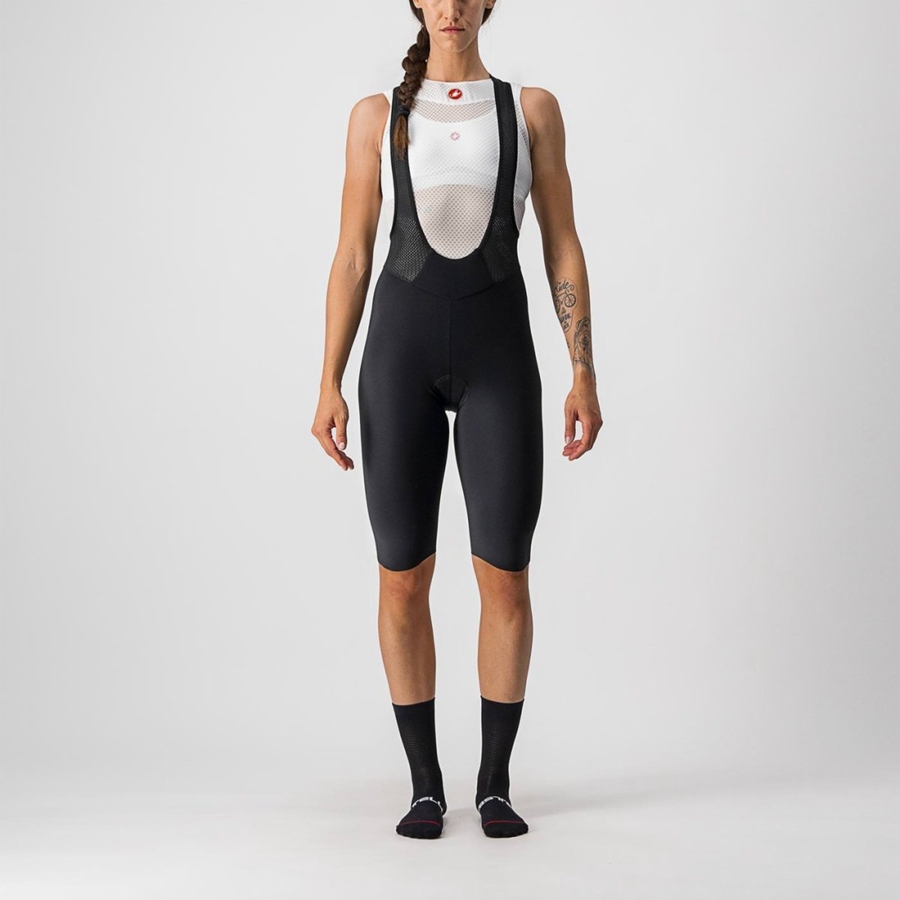 Castelli OMLOOP NANO W Women Bib Shorts Black | VZ6109382