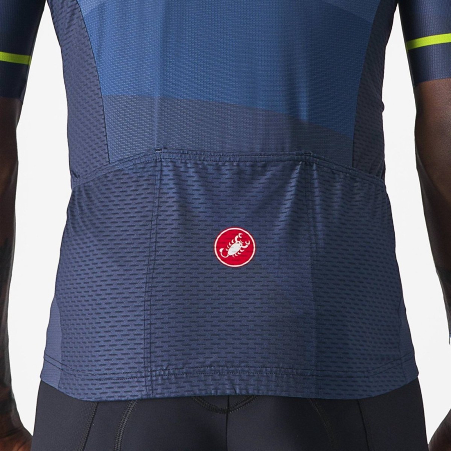 Castelli ORIZZONTE Men Jersey Blue / Light Grey Blue | XU8634072