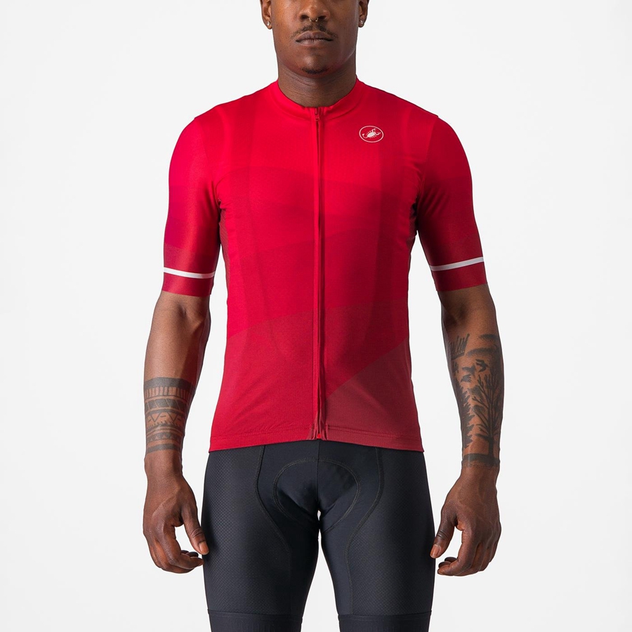 Castelli ORIZZONTE Men Jersey Red / Red / White | TQ9248651