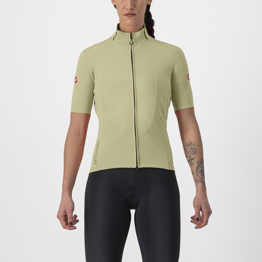 Castelli PERFETTO RoS 2W WIND Women Jackets Green | KQ9275061