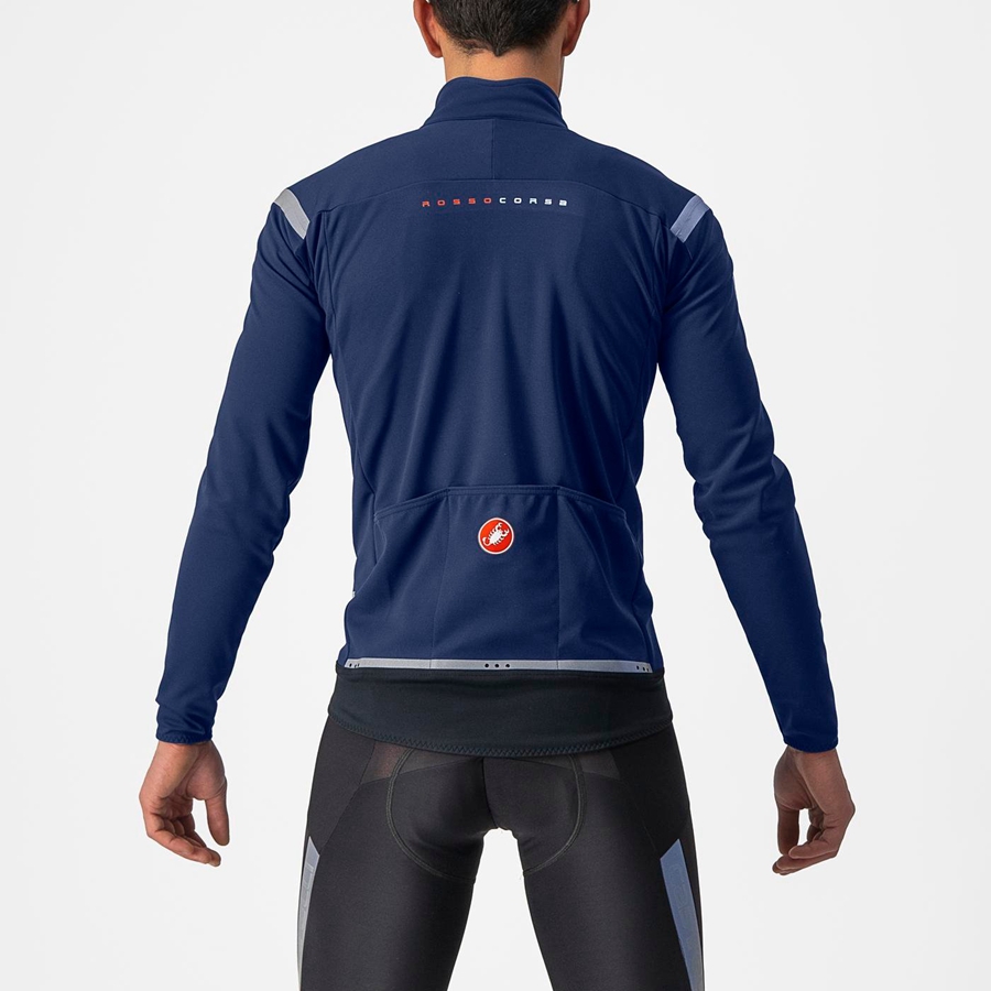 Castelli PERFETTO RoS 2 Men Jackets Blue / Silver | OT4078293