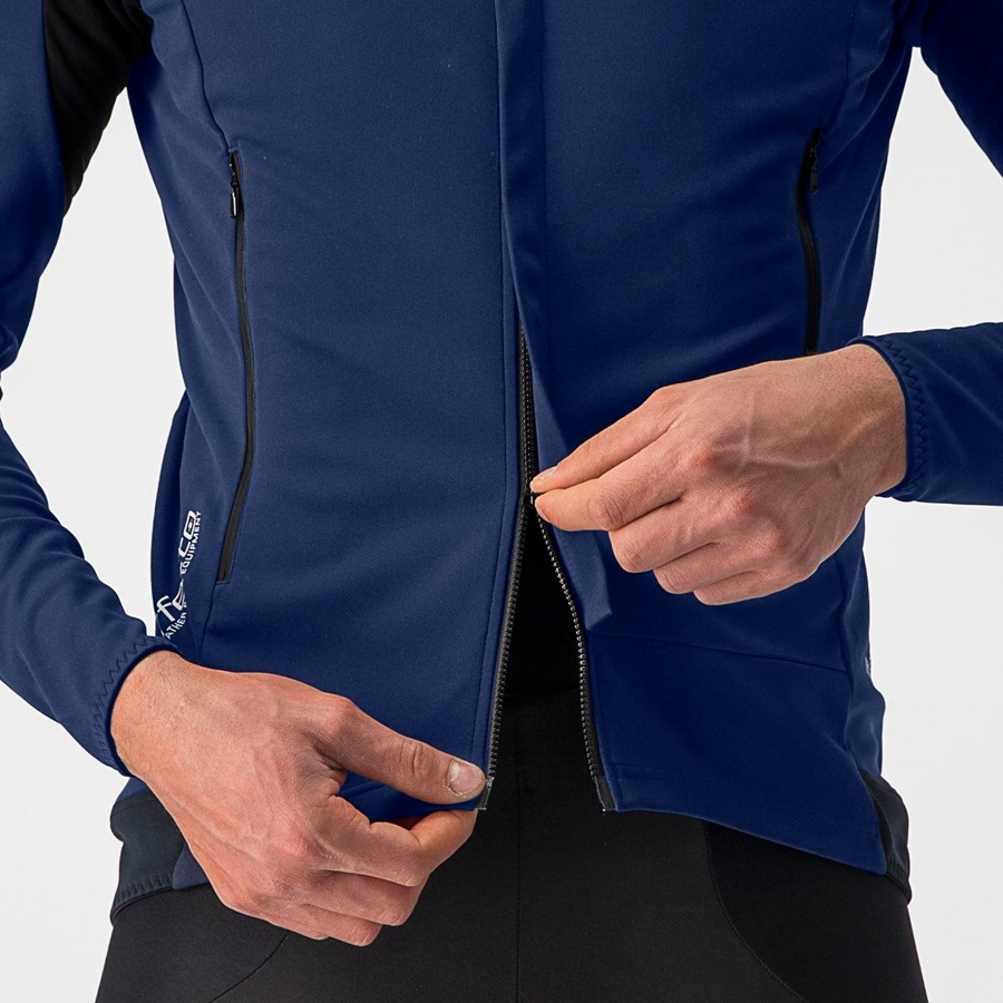 Castelli PERFETTO RoS 2 Men Jackets Blue / Silver | OT4078293