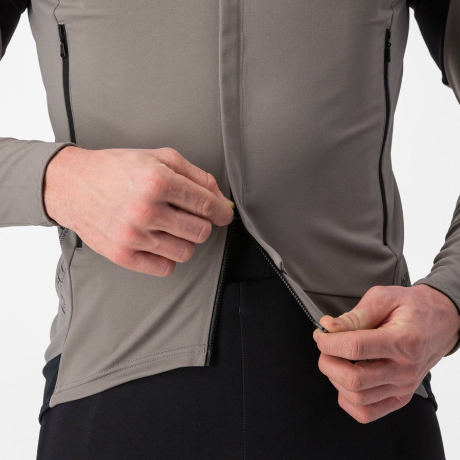 Castelli PERFETTO RoS 2 Men Jackets Grey / Khaki Grey | DR9354270