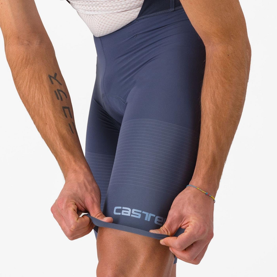 Castelli PREMIO Men Bib Shorts Blue / Grey Blue | PV0487269