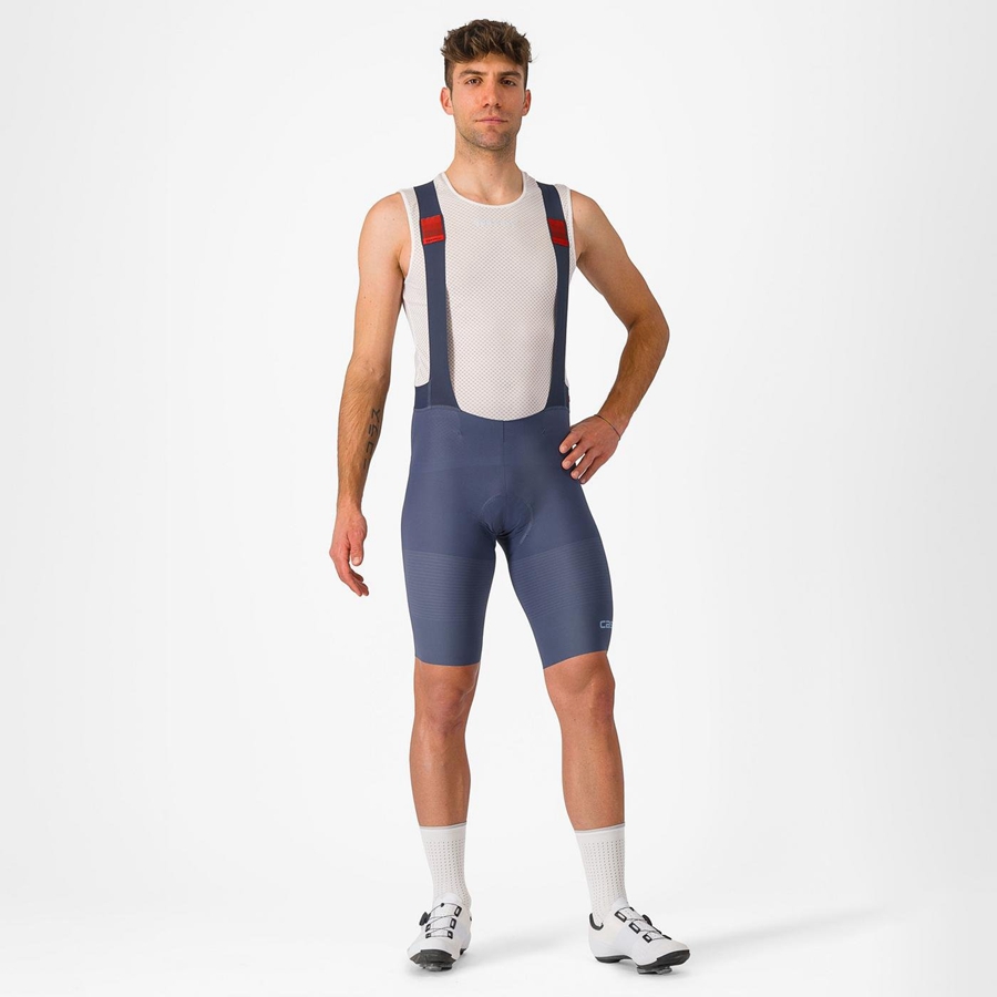 Castelli PREMIO Men Bib Shorts Blue / Grey Blue | PV0487269