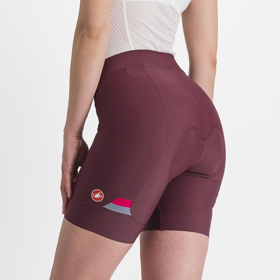 Castelli PRIMA Women Shorts Deep Burgundy / Red | SH4057689