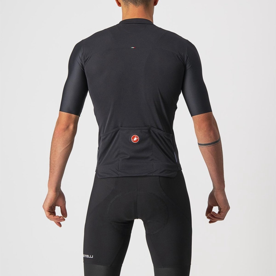 Castelli PROLOGO 7 Men Jersey Black / Silver Grey / White | GC3984012