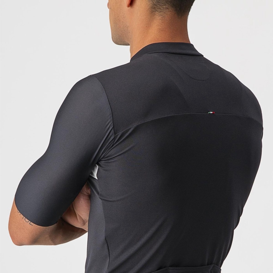 Castelli PROLOGO 7 Men Jersey Black / Silver Grey / White | GC3984012