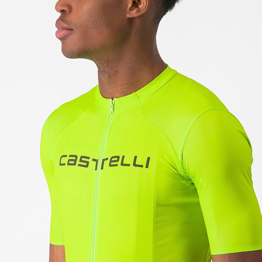 Castelli PROLOGO LITE Men Jersey Light Green / Deep Green | AB5062794