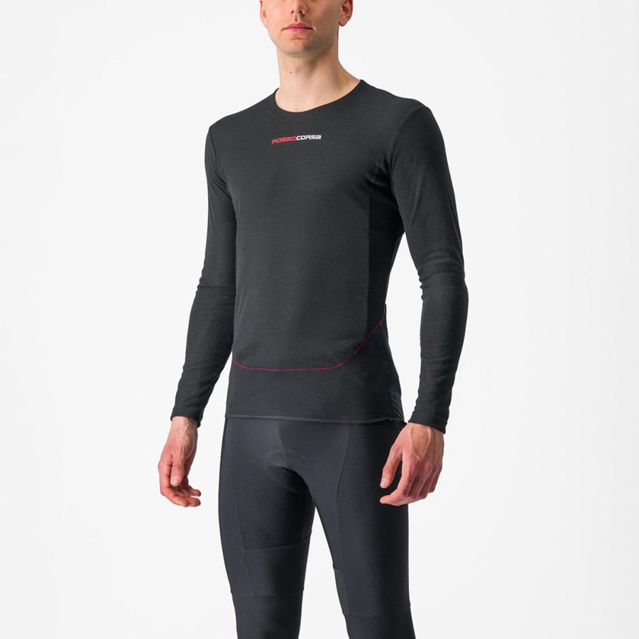 Castelli PROSECCO TECH LONG SLEEVE Men Base Layer Black | QN1835246