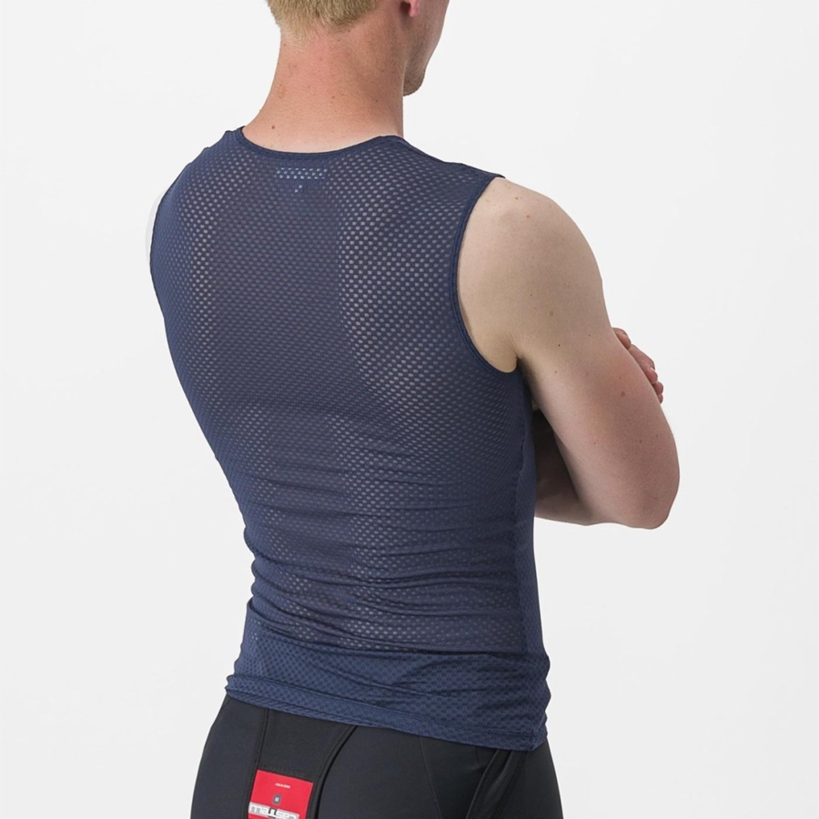 Castelli PRO MESH 2.0 SLEEVELESS Men Base Layer Blue | RG8623597