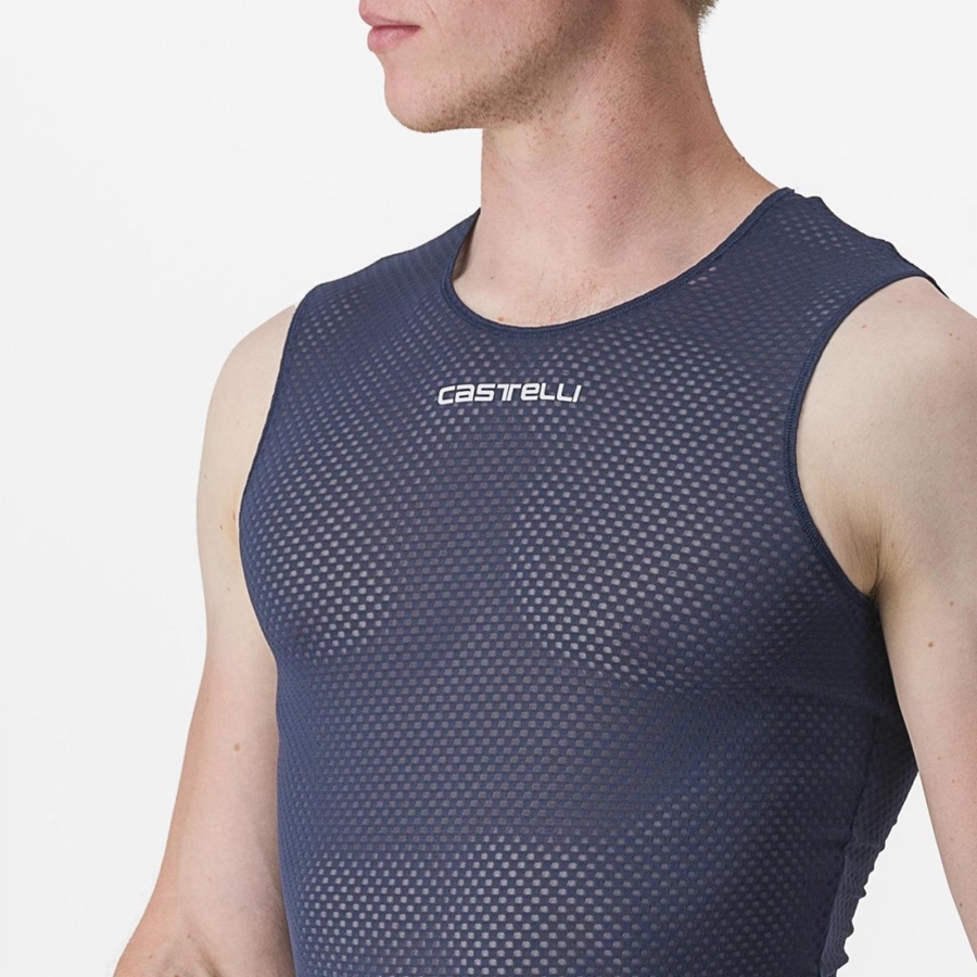 Castelli PRO MESH 2.0 SLEEVELESS Men Base Layer Blue | RG8623597