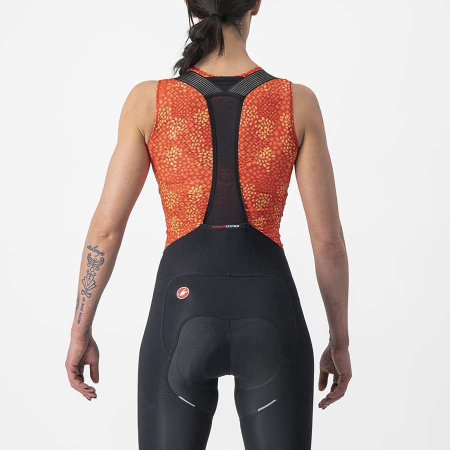 Castelli PRO MESH 4 W SLEEVELESS Women Base Layer Orange | SL9416280