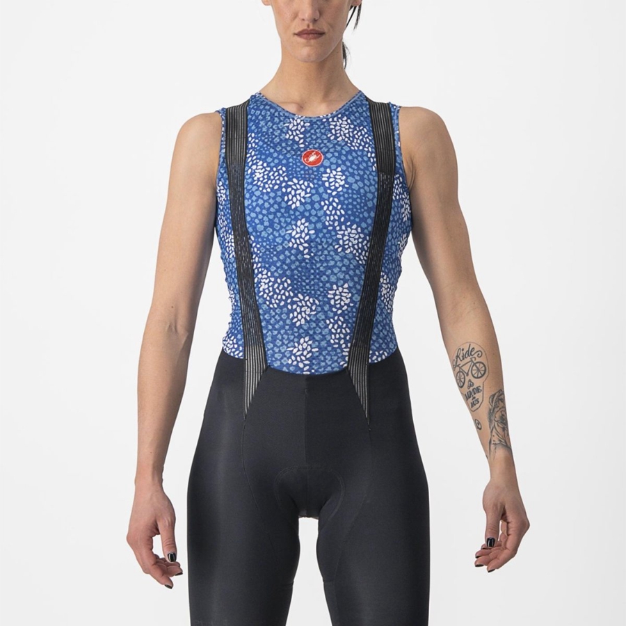 Castelli PRO MESH 4 W SLEEVELESS Women Base Layer Blue | QS7039514