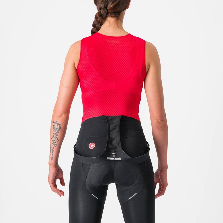 Castelli PRO MESH W SLEEVELESS Women Base Layer Red | XQ5360417