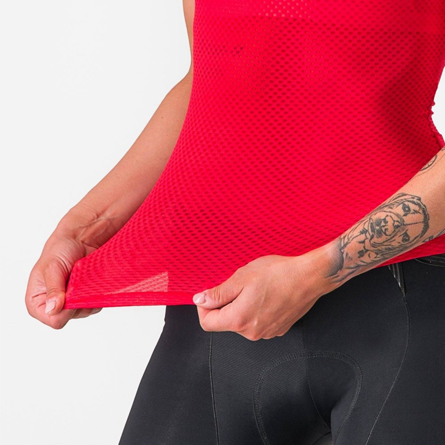 Castelli PRO MESH W SLEEVELESS Women Base Layer Red | XQ5360417