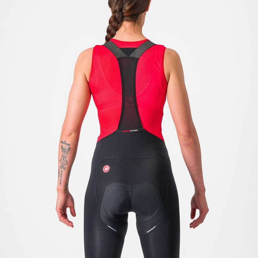 Castelli PRO MESH W SLEEVELESS Women Base Layer Red | XQ5360417