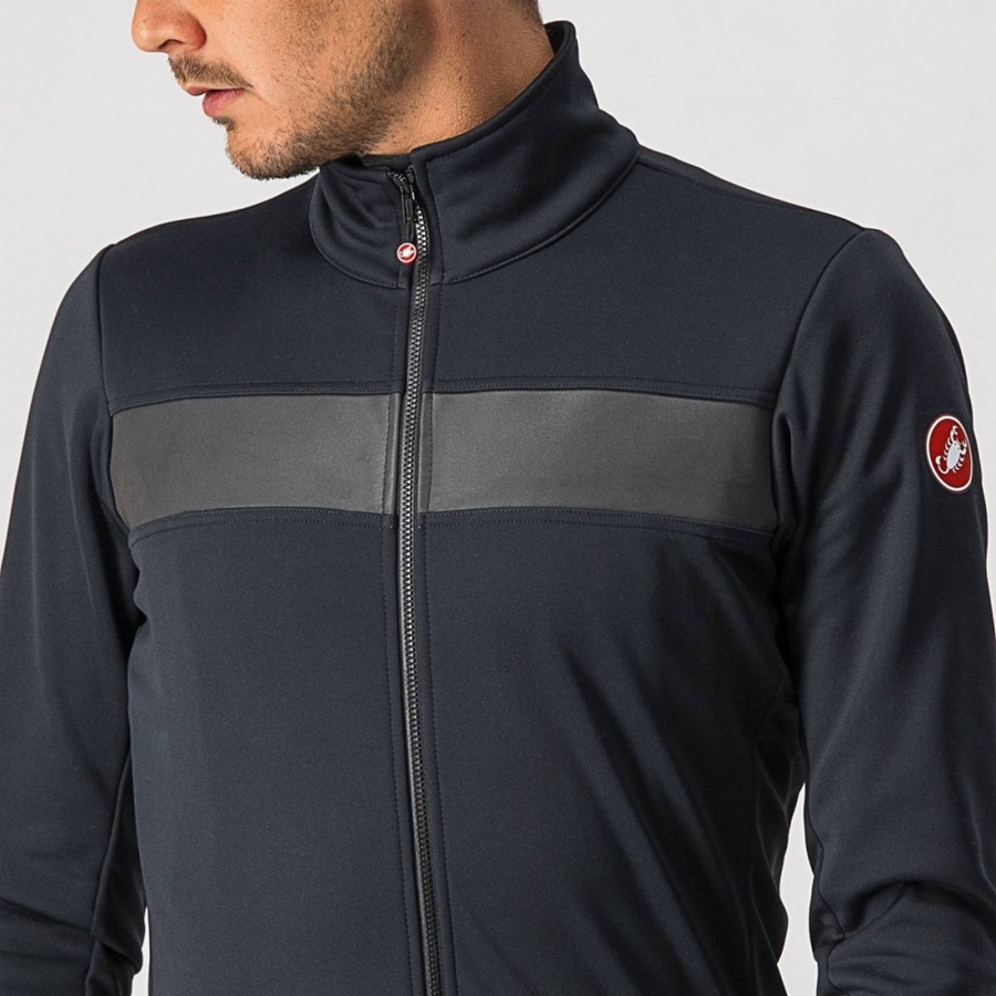 Castelli RADDOPPIA 3 Men Jackets Black / Black | VF8326574