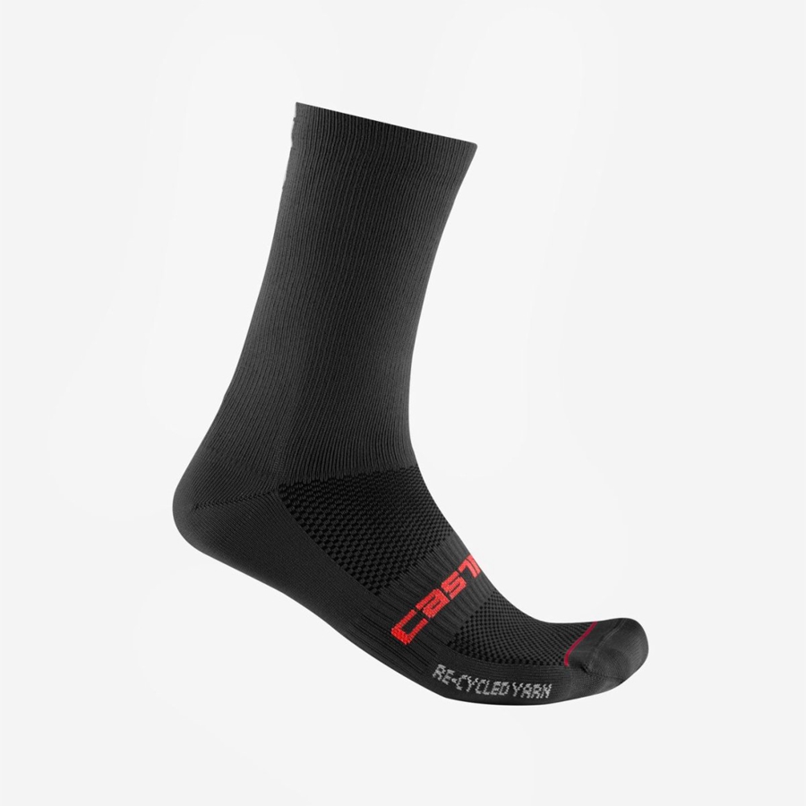 Castelli RE-CYCLE THERMAL 18 Men Socks Black | FD7260594