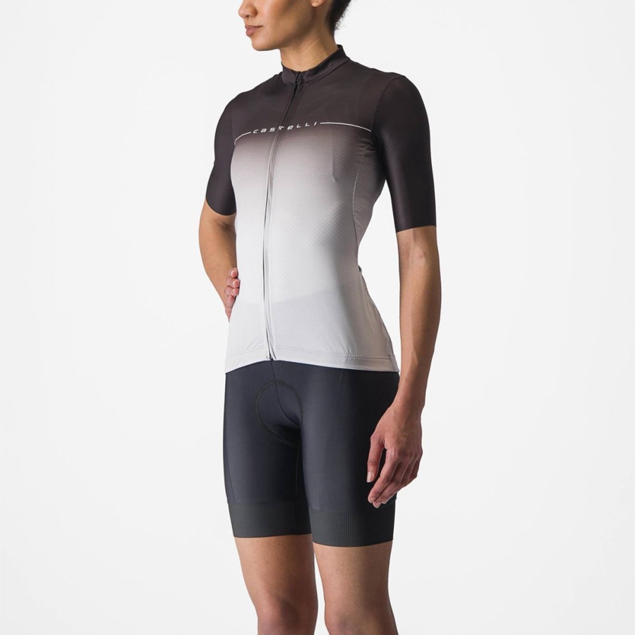 Castelli SALITA Women Jersey Black / Silver Grey / White | AC2390687