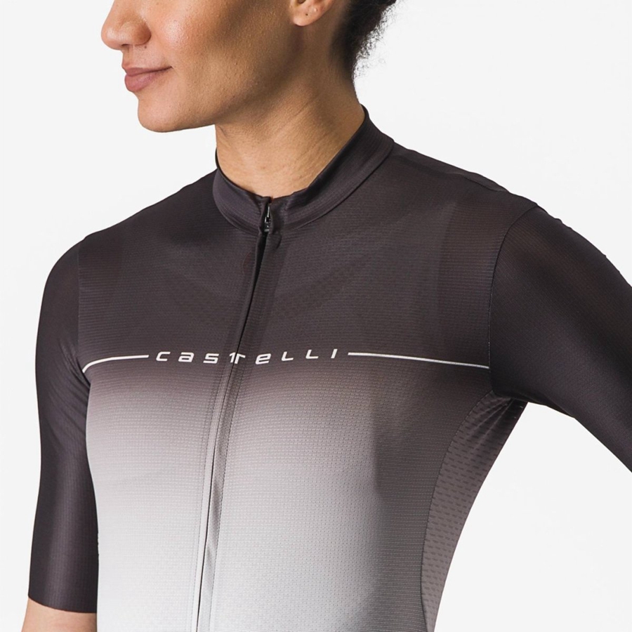 Castelli SALITA Women Jersey Black / Silver Grey / White | AC2390687