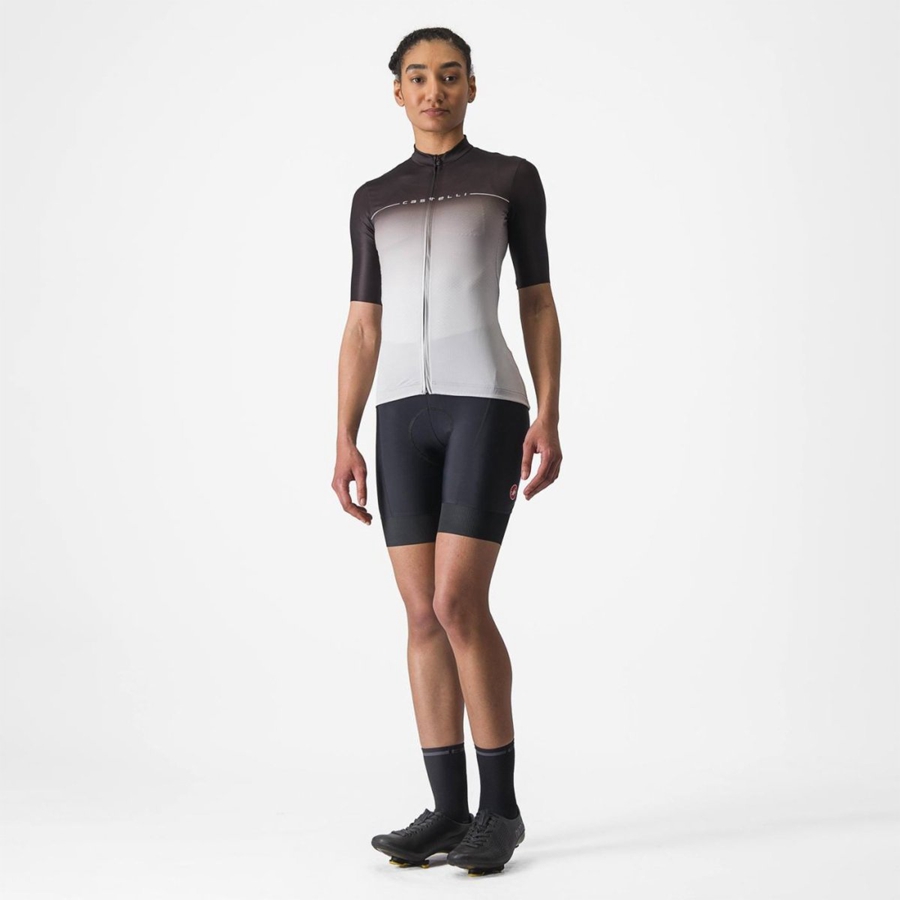 Castelli SALITA Women Jersey Black / Silver Grey / White | AC2390687