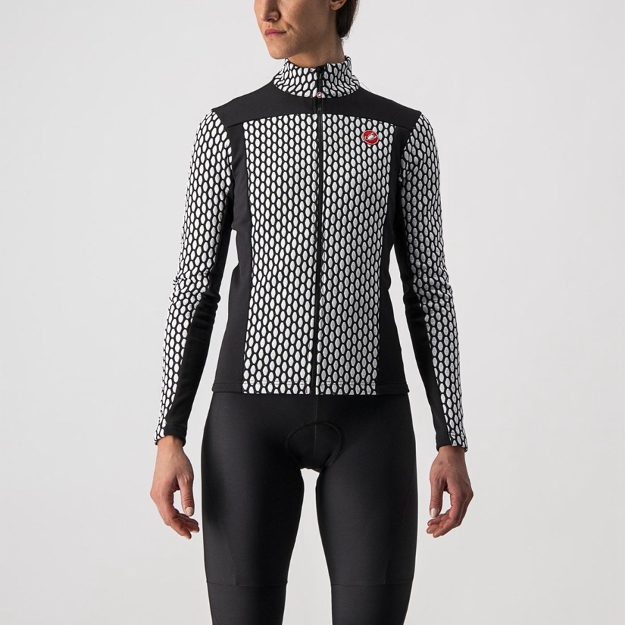 Castelli SFIDA 2 FZ Women Jersey Black / White | XZ6123094