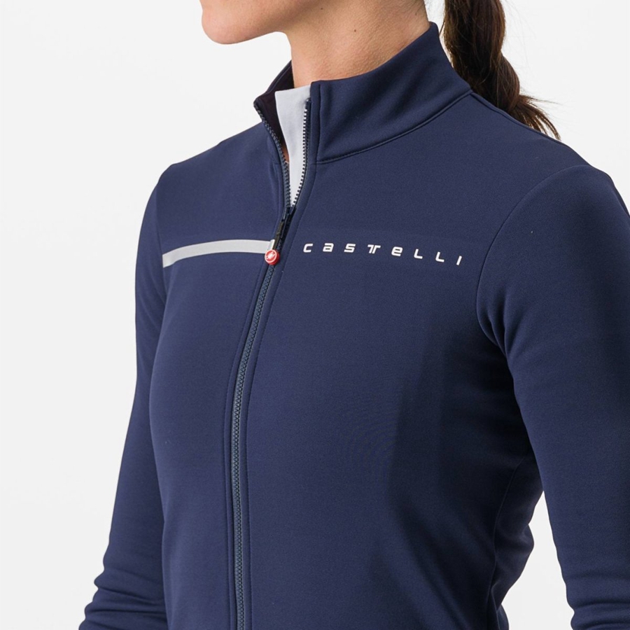 Castelli SINERGIA 2 FZ Women Jersey Blue / Silver | NJ0261497