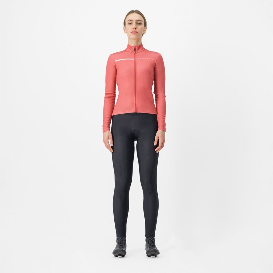 Castelli SINERGIA 2 FZ Women Jersey Red / Cream Pink | KD6103259