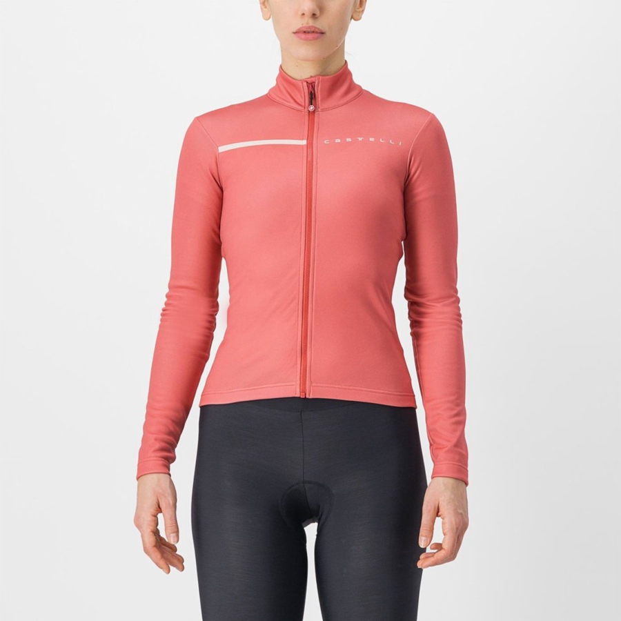 Castelli SINERGIA 2 FZ Women Jersey Red / Cream Pink | KD6103259