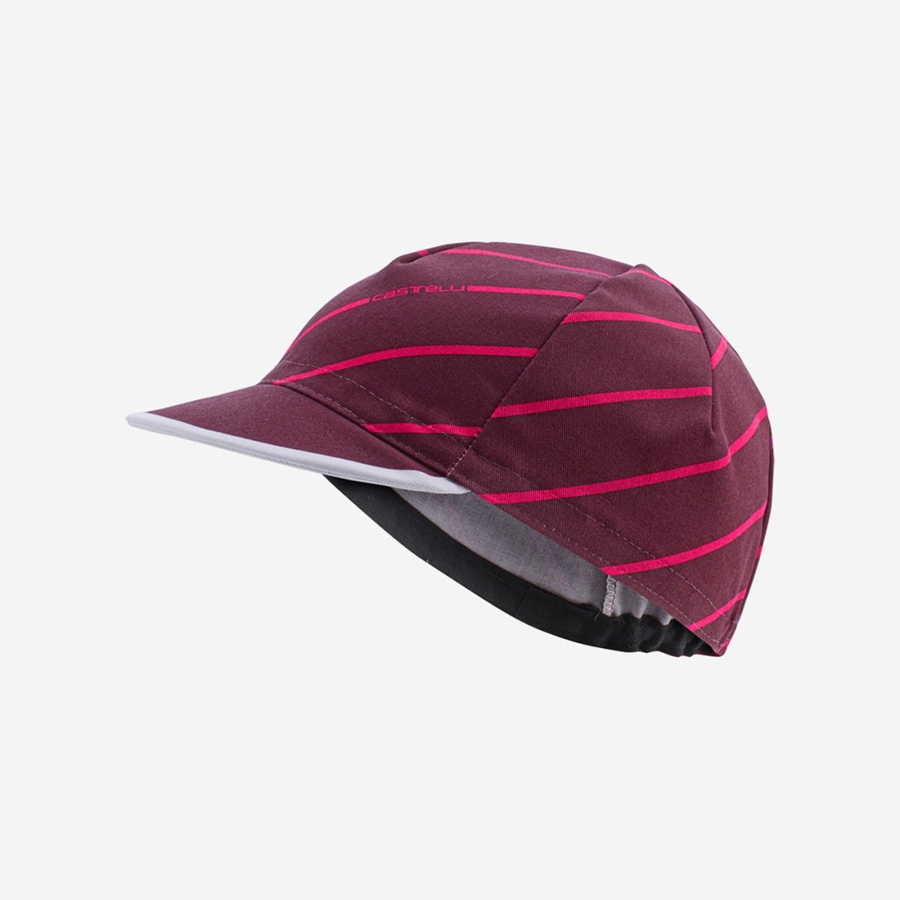 Castelli SPEED STRADA Men Cap Burgundy | WY8041659