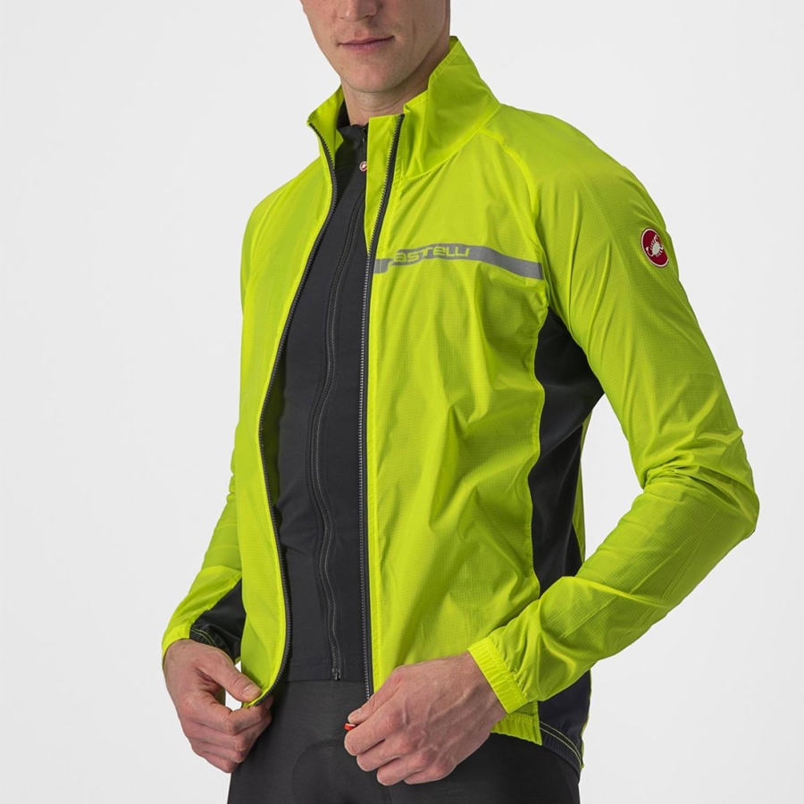 Castelli SQUADRA STRETCH Men Protection Light Green / Dark Grey | RW2471538