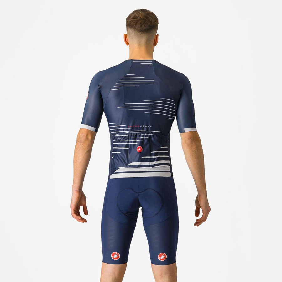 Castelli SUPERLEGGERA Men Bib Shorts Blue | OU8243051