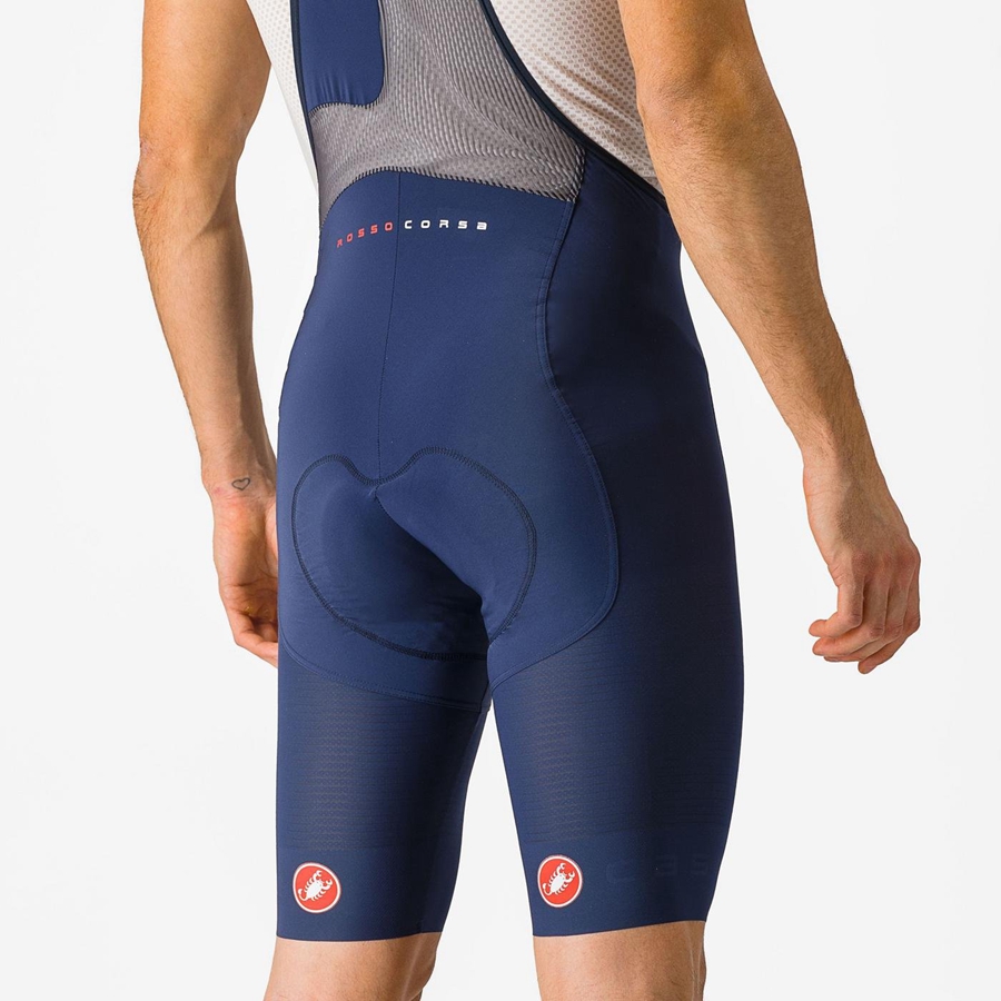 Castelli SUPERLEGGERA Men Bib Shorts Blue | OU8243051