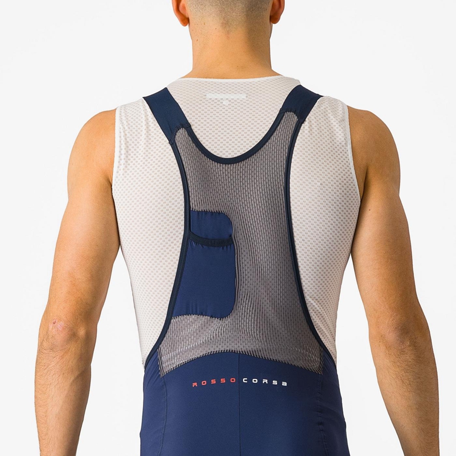 Castelli SUPERLEGGERA Men Bib Shorts Blue | OU8243051