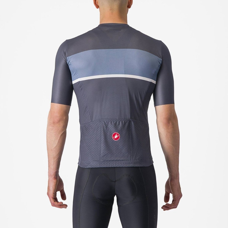 Castelli TRADIZIONE Men Jersey Blue / Light Grey Blue | WZ9481053