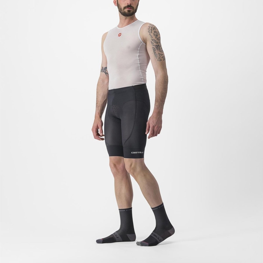 Castelli TRAIL LINER Men Shorts Black | TC9751036