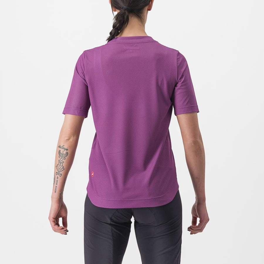 Castelli TRAIL TECH 2 W TEE Women Jersey Purple | EQ8149062