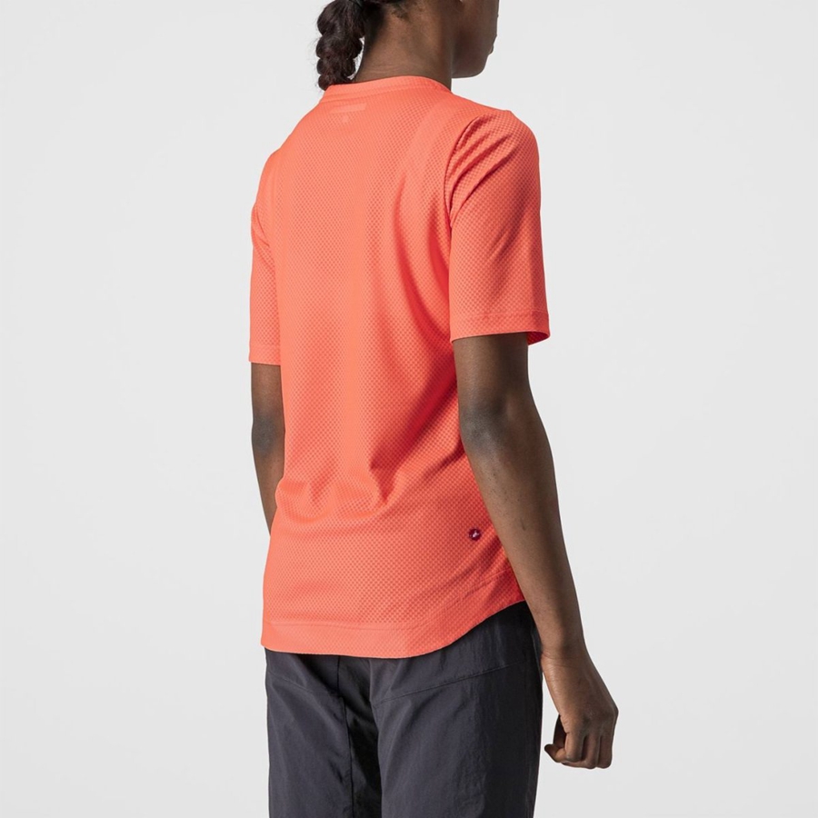 Castelli TRAIL TECH W TEE Women Jersey Coral | ZH9754836