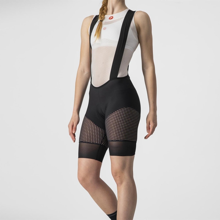 Castelli UNLIMITED DT W LINER Women Bib Shorts Black | HO6098345