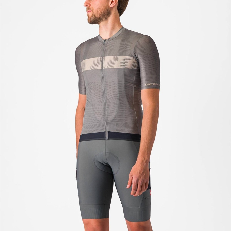 Castelli UNLIMITED ENDURANCE Men Jersey Grey | XM8263149