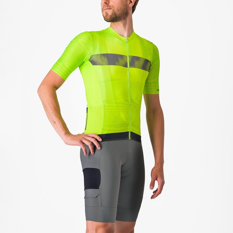 Castelli UNLIMITED ENDURANCE Men Jersey Light Green / Dark Grey | KZ3579062