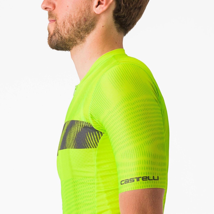 Castelli UNLIMITED ENDURANCE Men Jersey Light Green / Dark Grey | KZ3579062