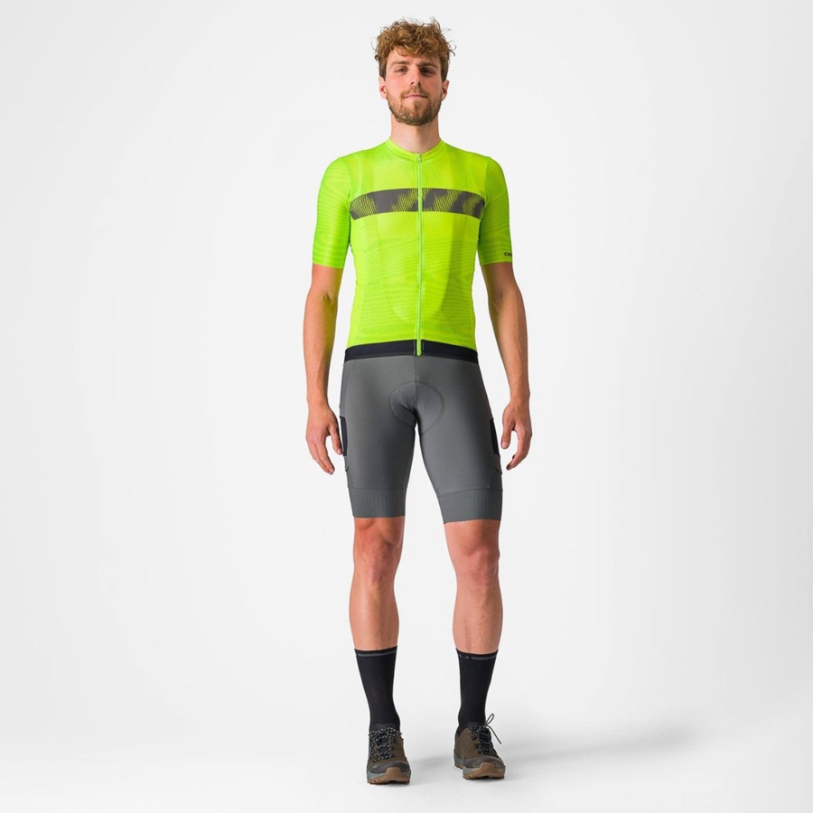 Castelli UNLIMITED ENDURANCE Men Jersey Light Green / Dark Grey | KZ3579062