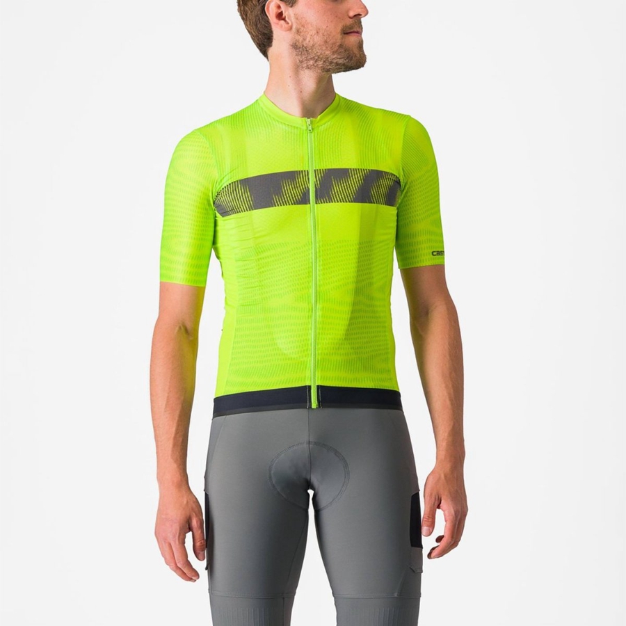 Castelli UNLIMITED ENDURANCE Men Jersey Light Green / Dark Grey | KZ3579062