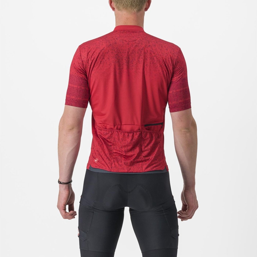 Castelli UNLIMITED TERRA Men Jersey Dark Red | SD8035169