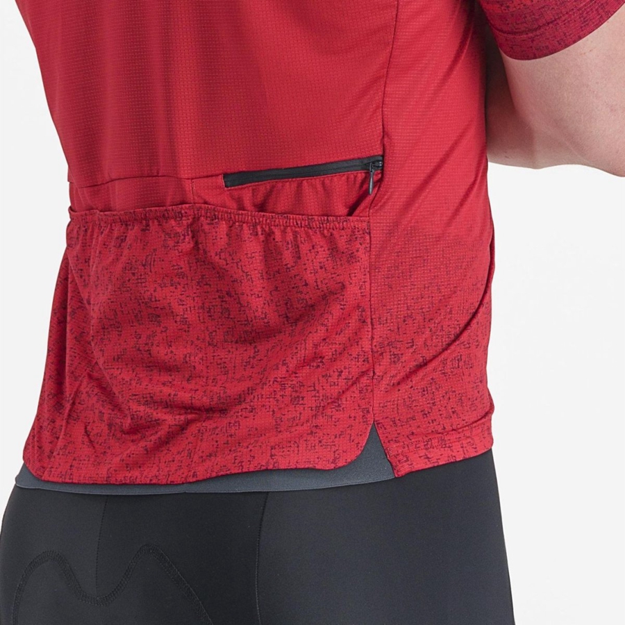 Castelli UNLIMITED TERRA Men Jersey Dark Red | SD8035169